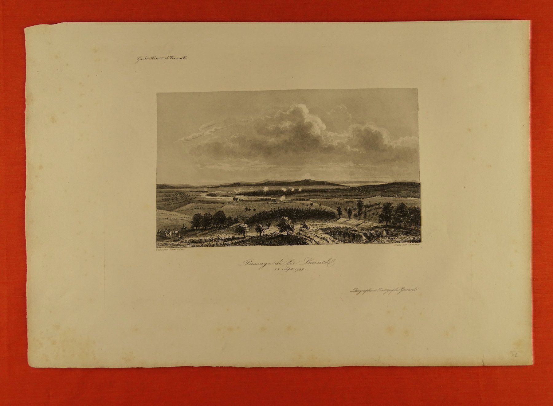 Incisioni: PASSAGE DE LA LIMMATH STAHLSTICH UM 1840 – Usato da Grüningen venduto da Kartensammler 1